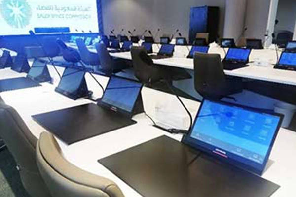 نظام مؤتمرات بدون ورق من Gonsin تم تطبيقه بنجاح في لجنة الفضاء السعودية